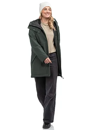 SCHÖFFEL | Damen Winterparka Crivat 2L Hoodie | dunkelgrün